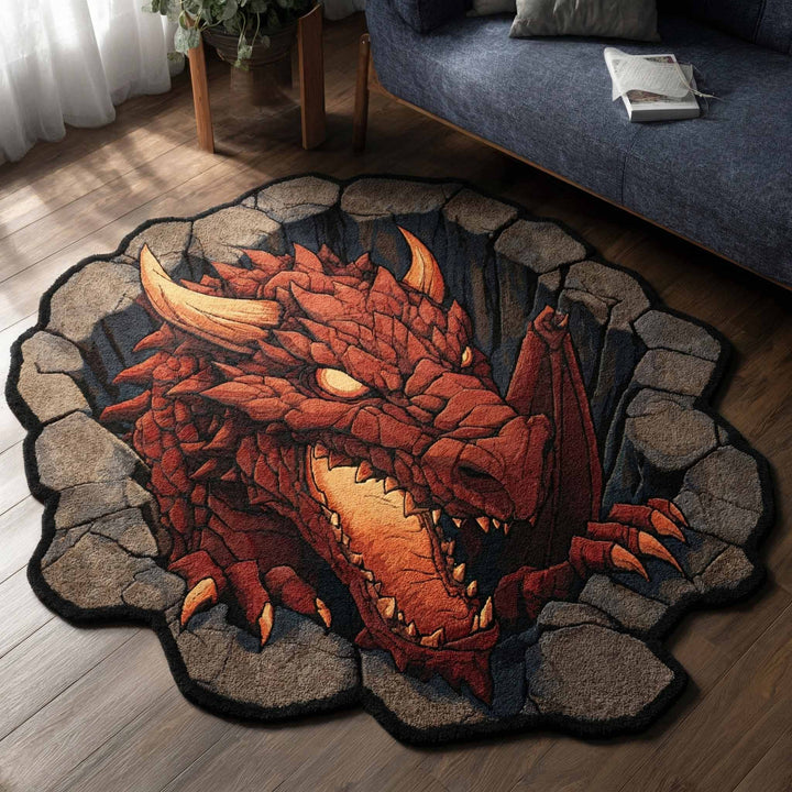 Tapis en forme personnalisée Inferno Maw NCU0XD2705