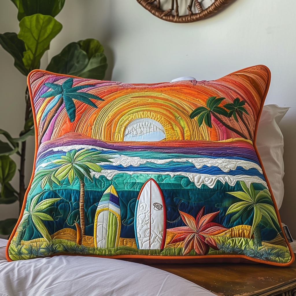 Housse de Coussin Matelassée Îles Vagues NCU0VL2563