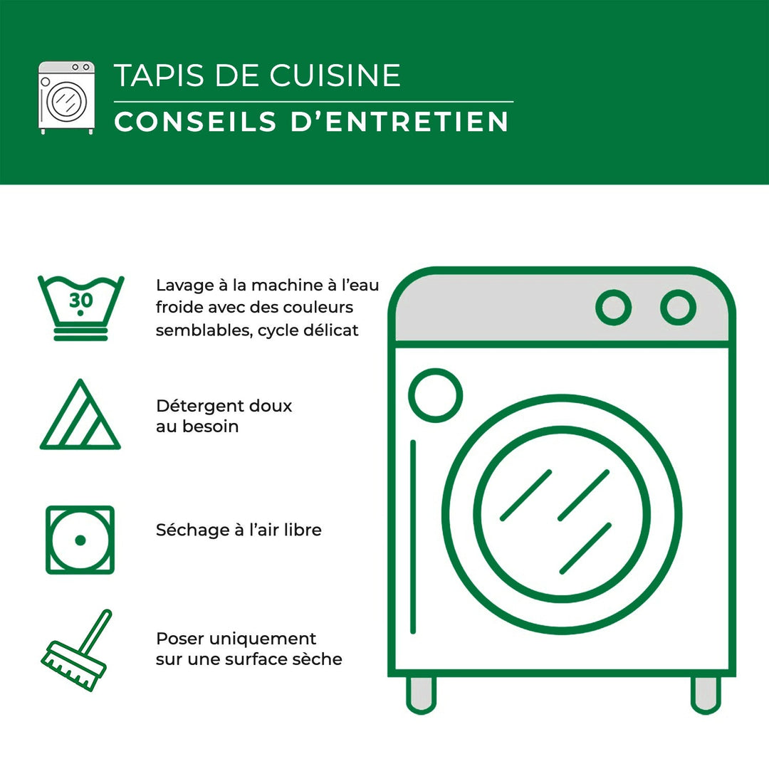 Conseils d’entretien – tapis de cuisine
