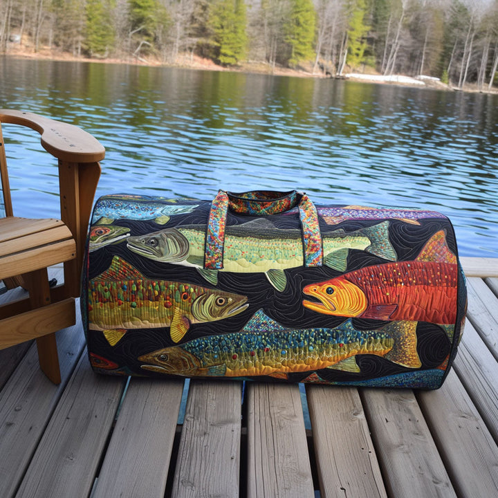 Sac de voyage matelassé en truite de lac