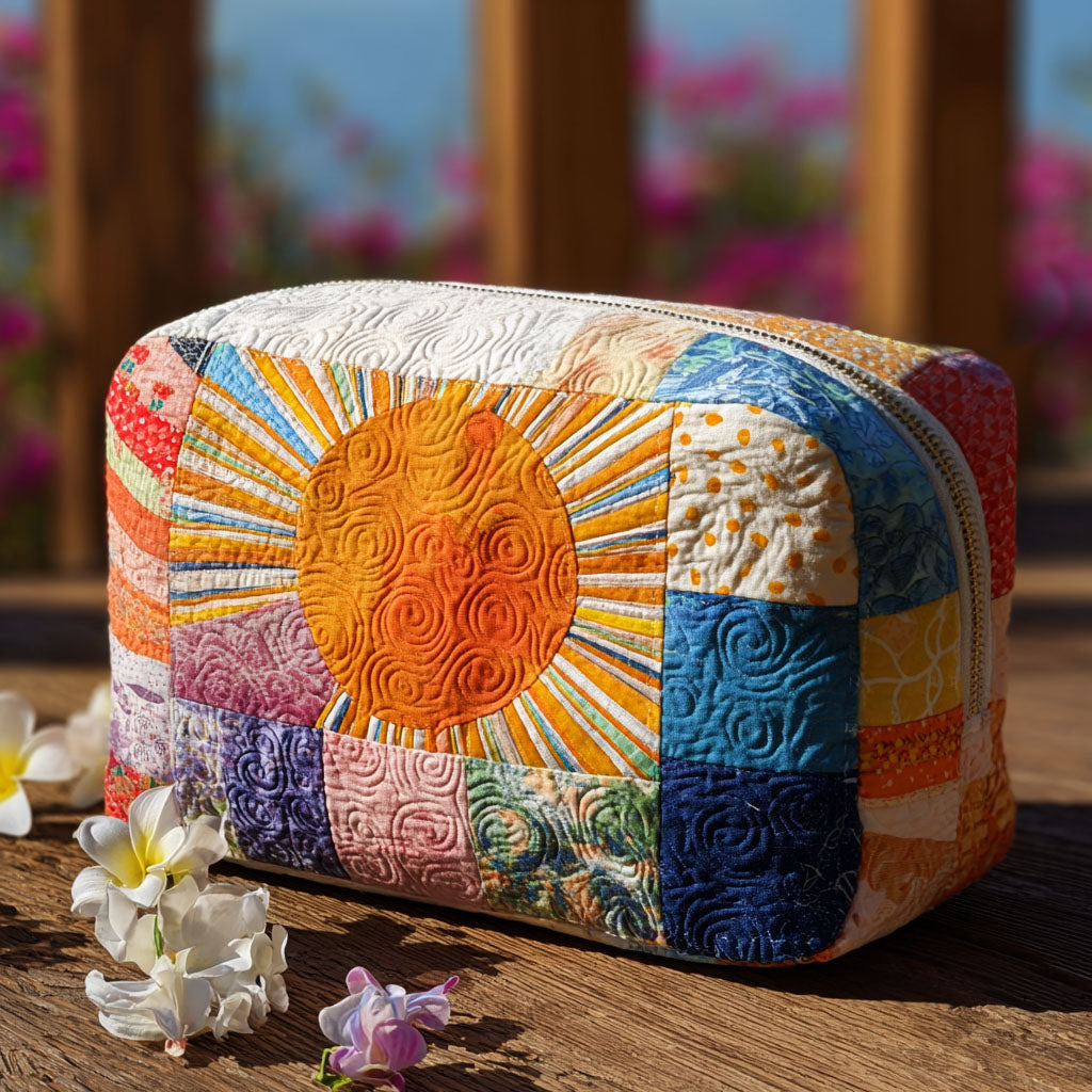 Trousse de maquillage matelassée Lazy Sun