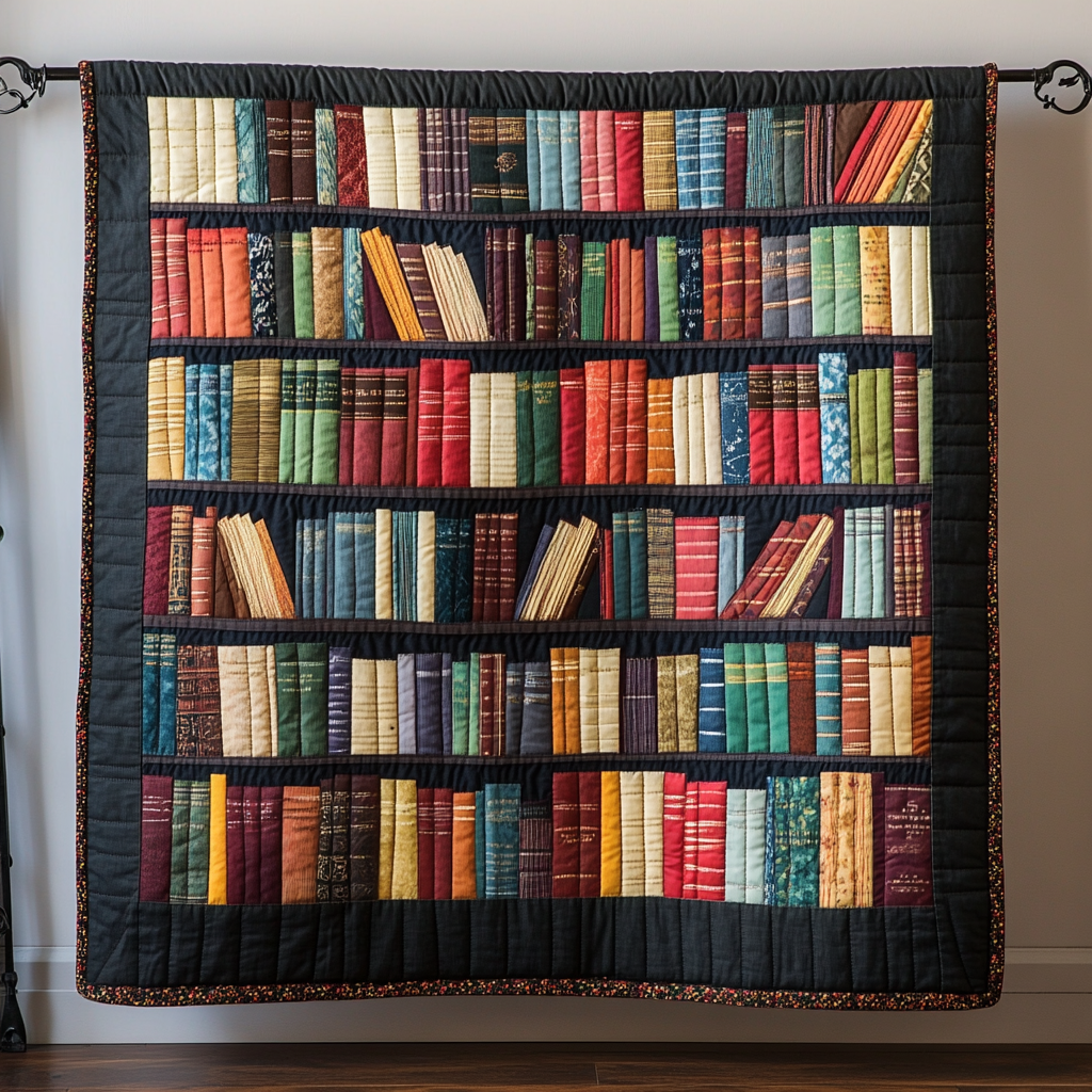 Literary Haven Quilted Blanket NCU0DK5147