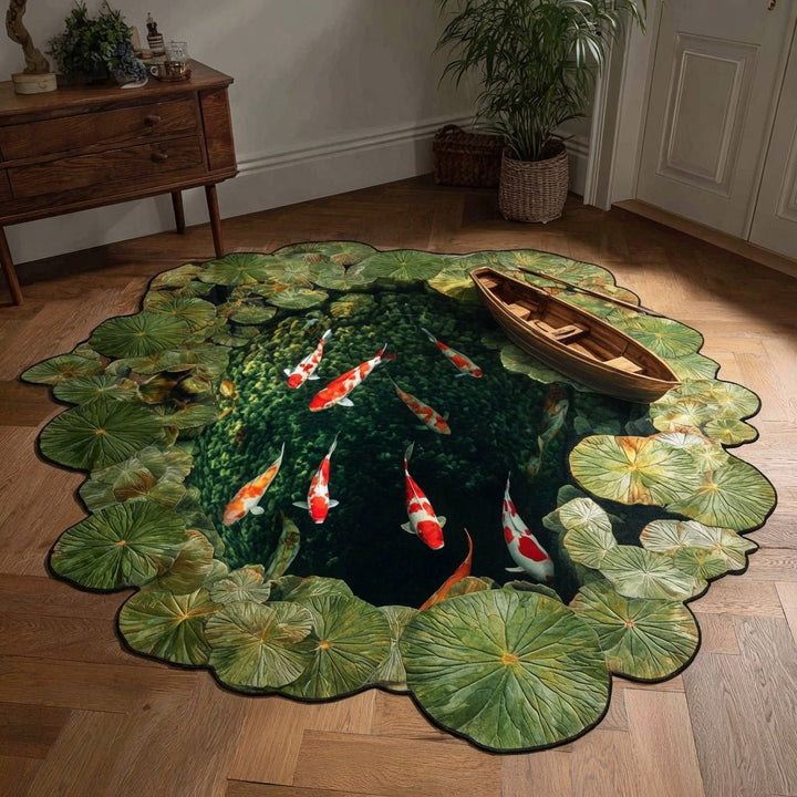 Tapis en forme de étang de lotus sur mesure NCU0TV1834