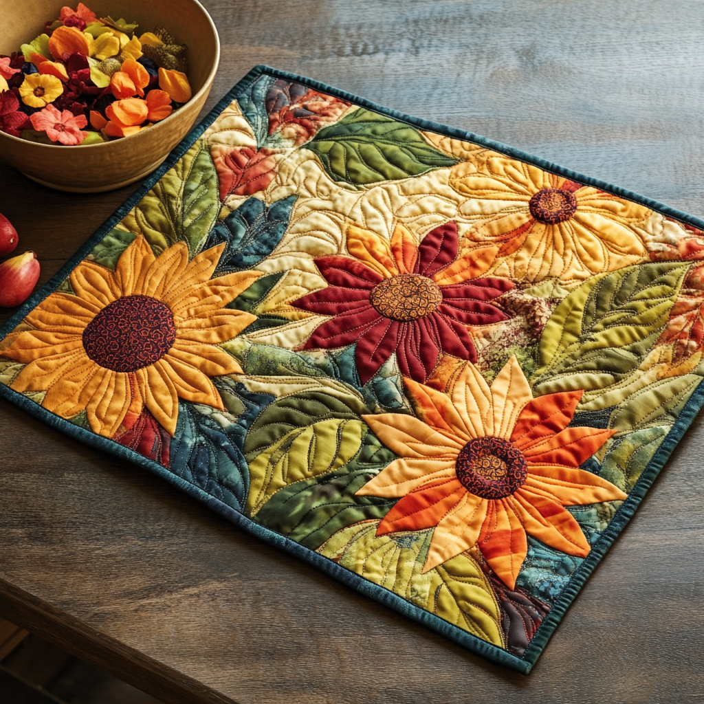 Napperons Matelassés Tournesols Adorables NCU0VL399