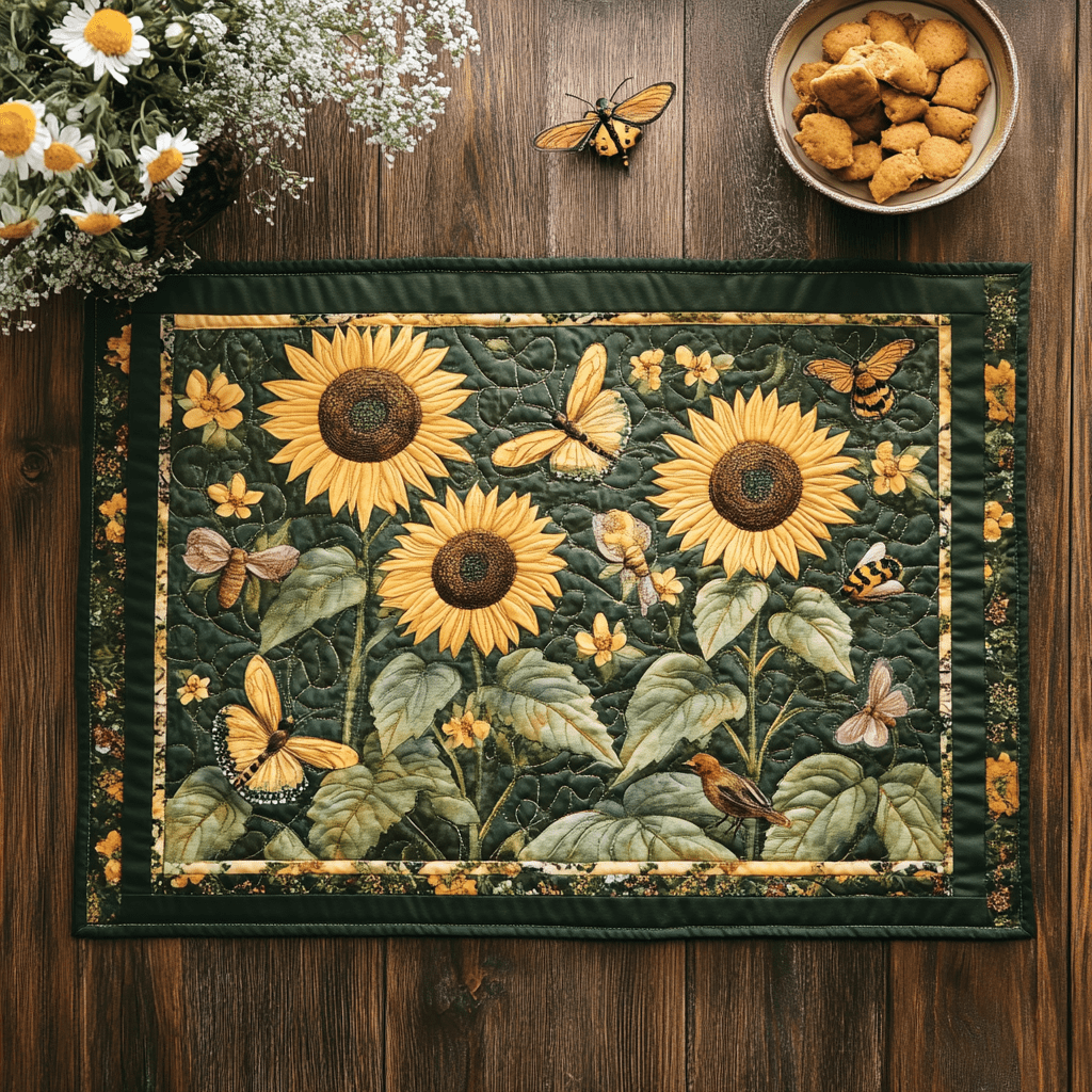 Nappes Matelassées de Tournesols Adorables NCU0VL410