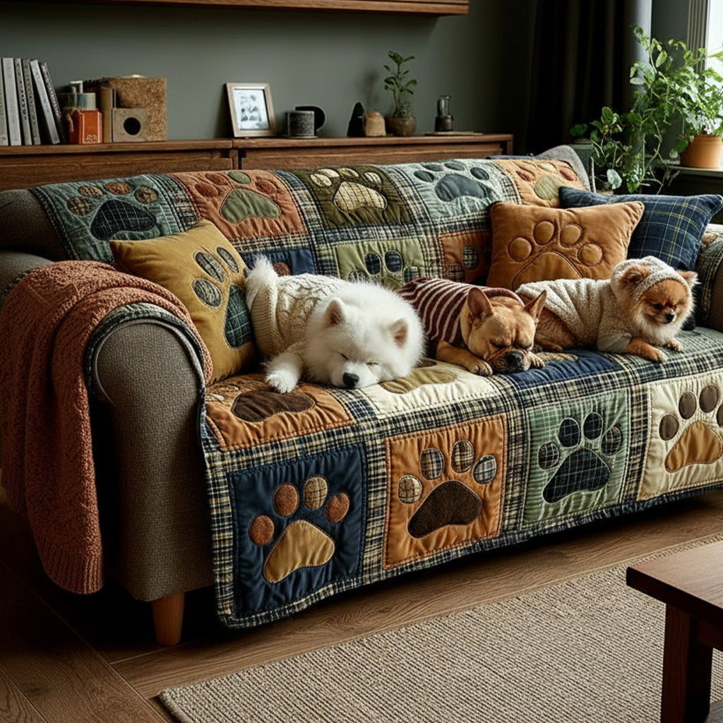 Housse de Canapé Matelassée Love Paw