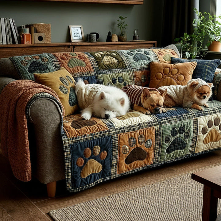 Housse de Canapé Matelassée Love Paw