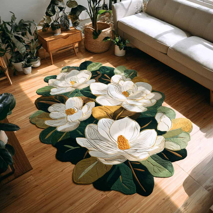 Tapis de forme personnalisée Magnolia Bloom NCU0XD2710