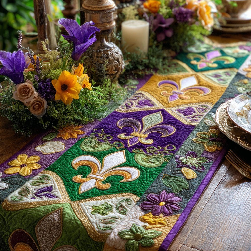 Chemin de Table Matelassé Mardi Fleur NCU0PT10974