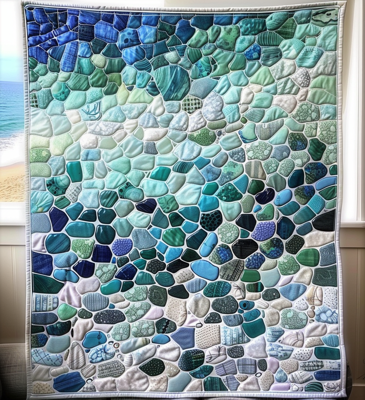 Couverture Matelassée Marine Mosaïque NCU0PT252