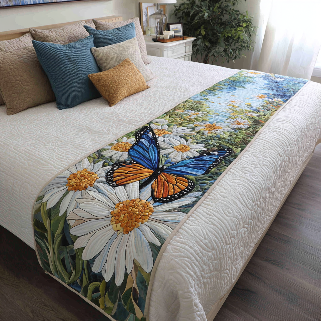 Couverture de lit matelassée Meadow Butterfly