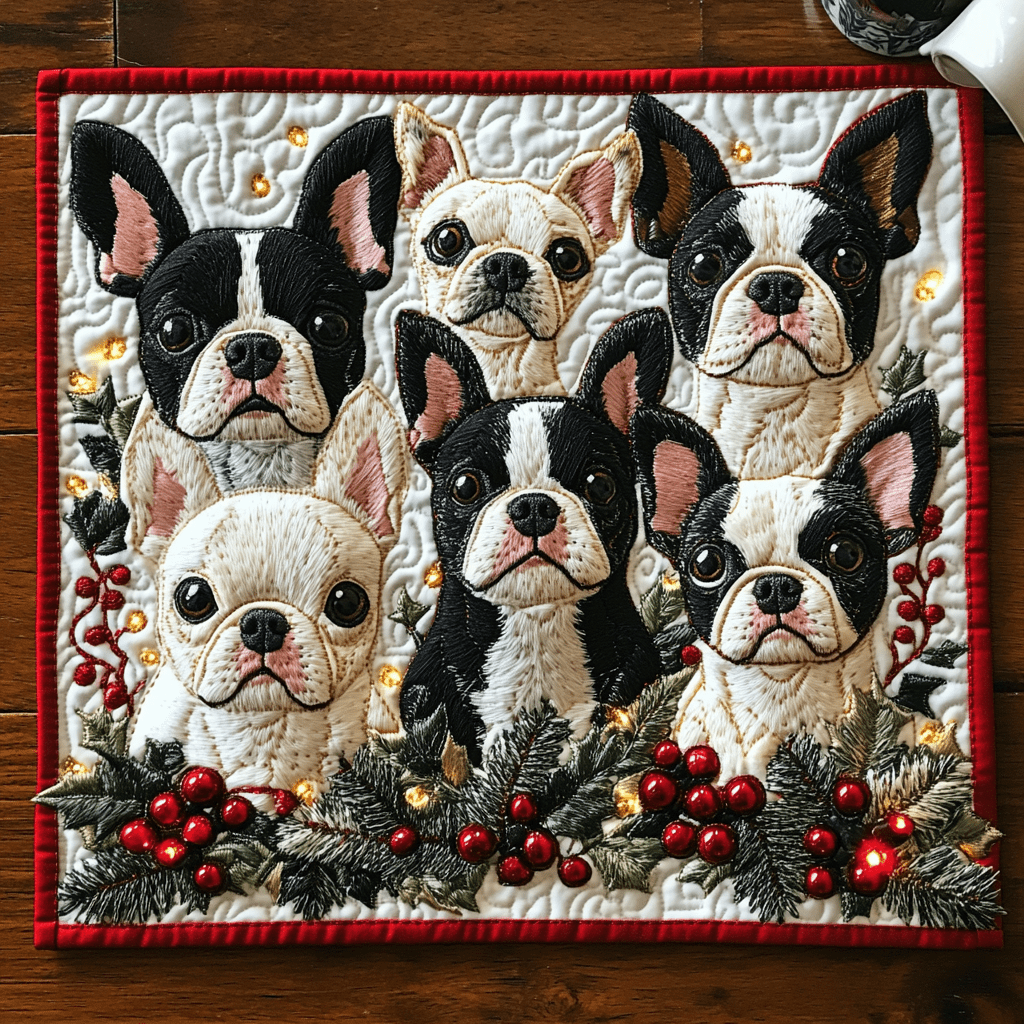 Nappe Matelassée Magique Joyeux Boston Terrier NCU0DV2140