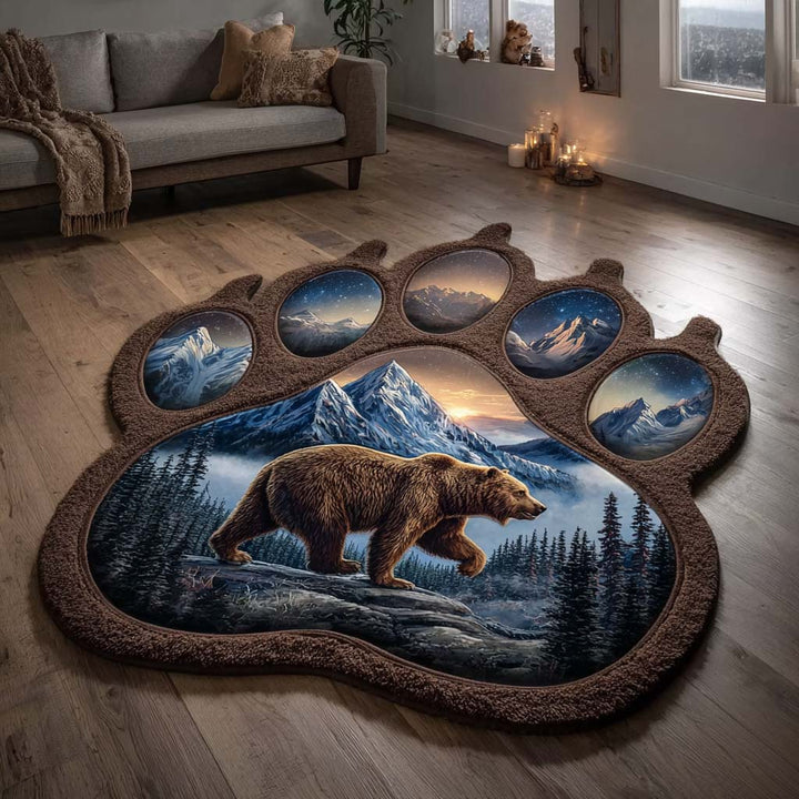 Tapis en forme personnalisée Midnight Bear NCU0HH1969