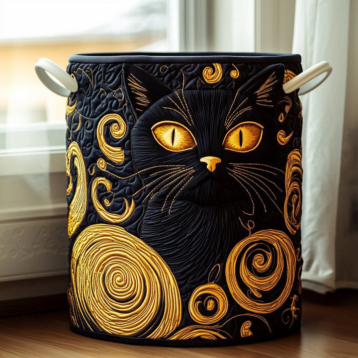Panier à linge matelassé Midnight Whiskers NCU0PVL506