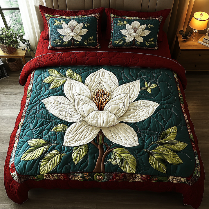 Ensemble de literie matelassé Magnolia 3 pièces