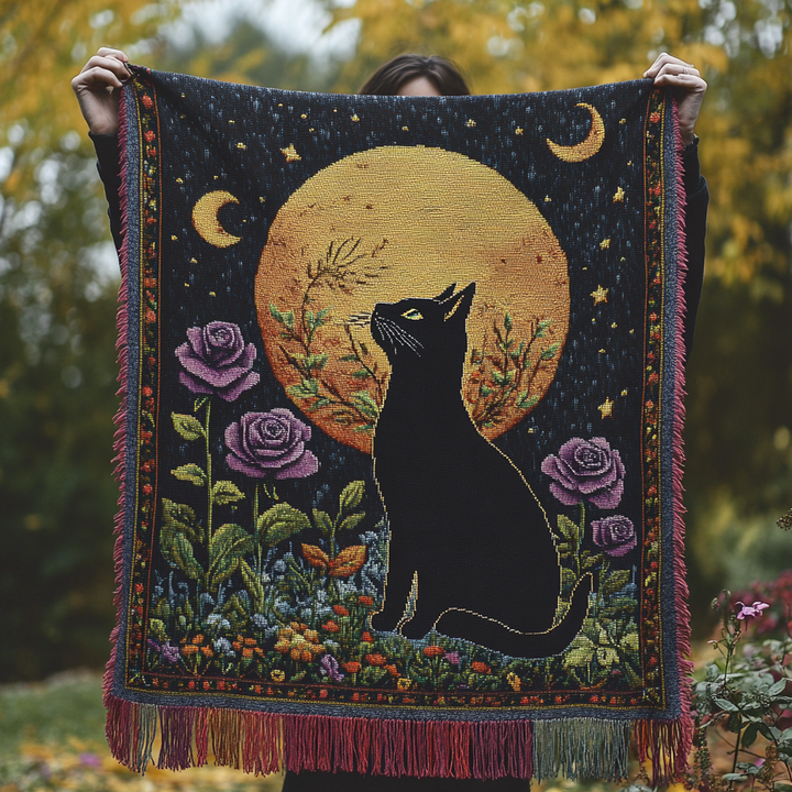 Couverture Tissée de Malice au Clair de Lune