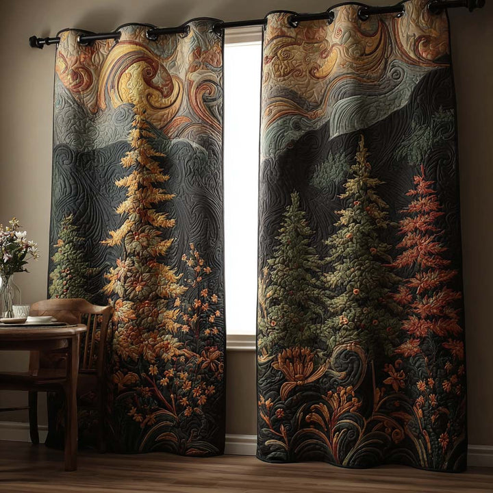 Rideaux matelassés en pin au clair de lune NCU0NT11277