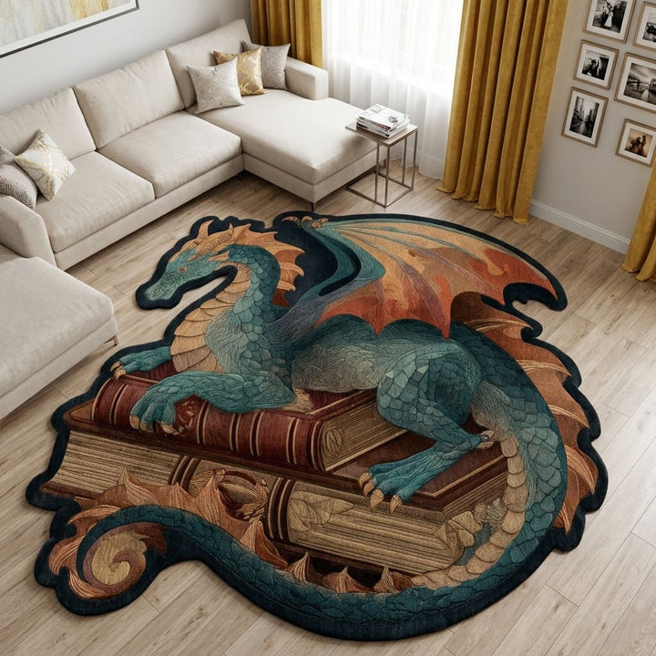 Tapis de sol en forme de dragon mystique sur mesure NCU0DK12286