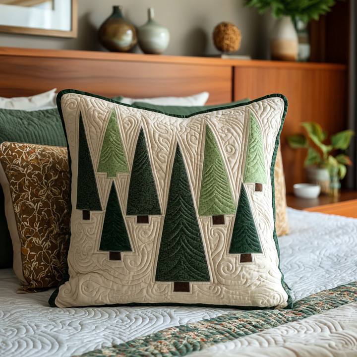 Housse de Coussin Matelassée Forêt Éternelle NCU0TV373