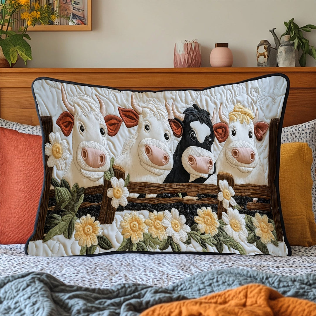 Housse de Coussin Matelassée Meadow Moo NCU0VH4594