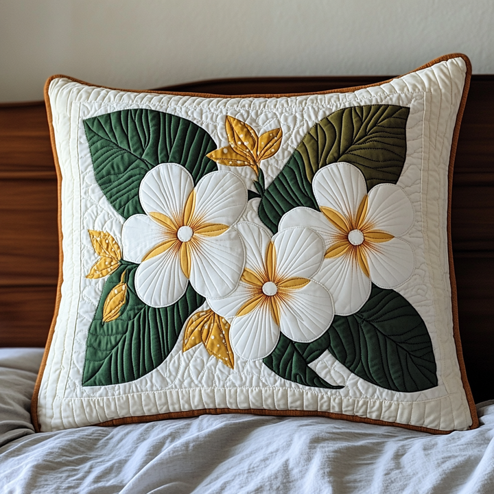 Housse de Coussin Matelassée Serene Plumeria NCU0VL1988