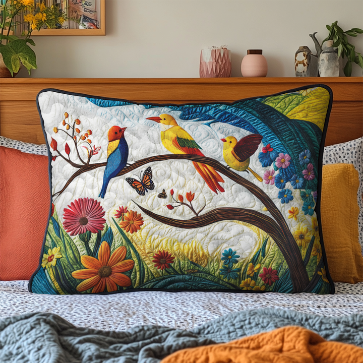 Housse de Coussin Matelassée Birds Delight NCU0VL2076