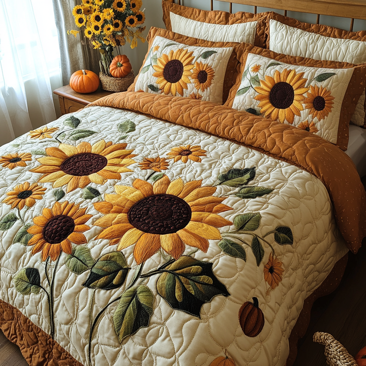 Ensemble de Literie Matelassé 3 Pièces Nature Glow