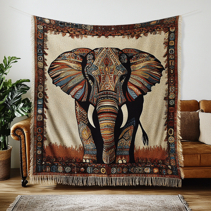 Couverture en Tissu Tissé Noble Pachyderme NCU0DK5448