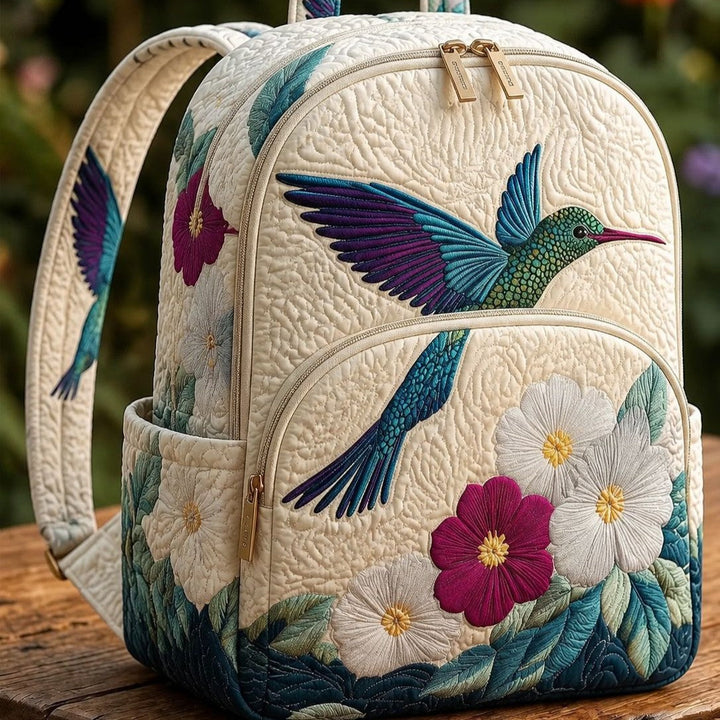 Sac à dos matelassé Colibri & Fleurs Sauvages