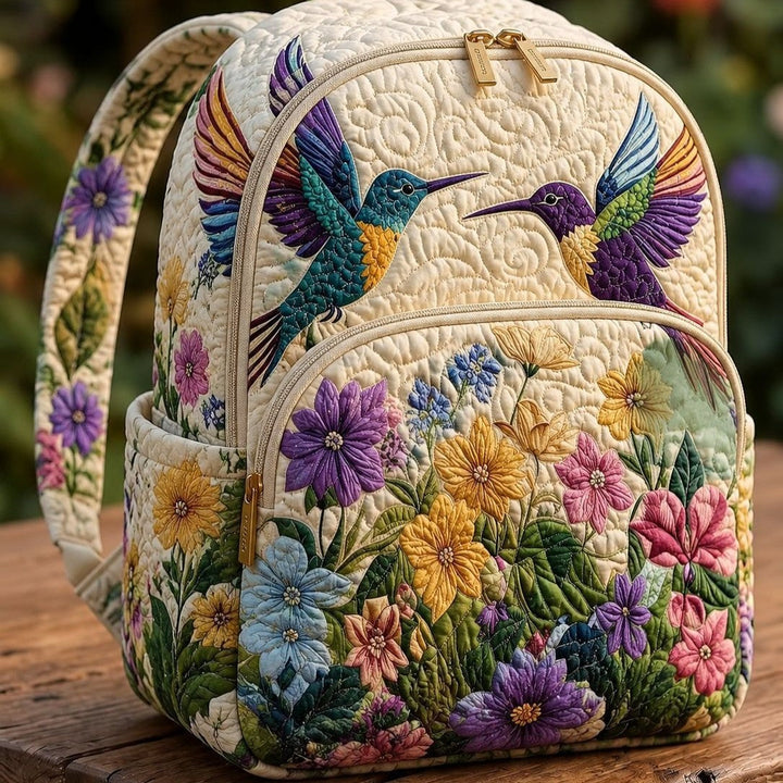 Sac à dos matelassé Hummingbird Meadow