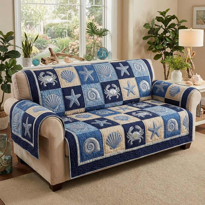 Housse de canapé matelassée Ocean Charm