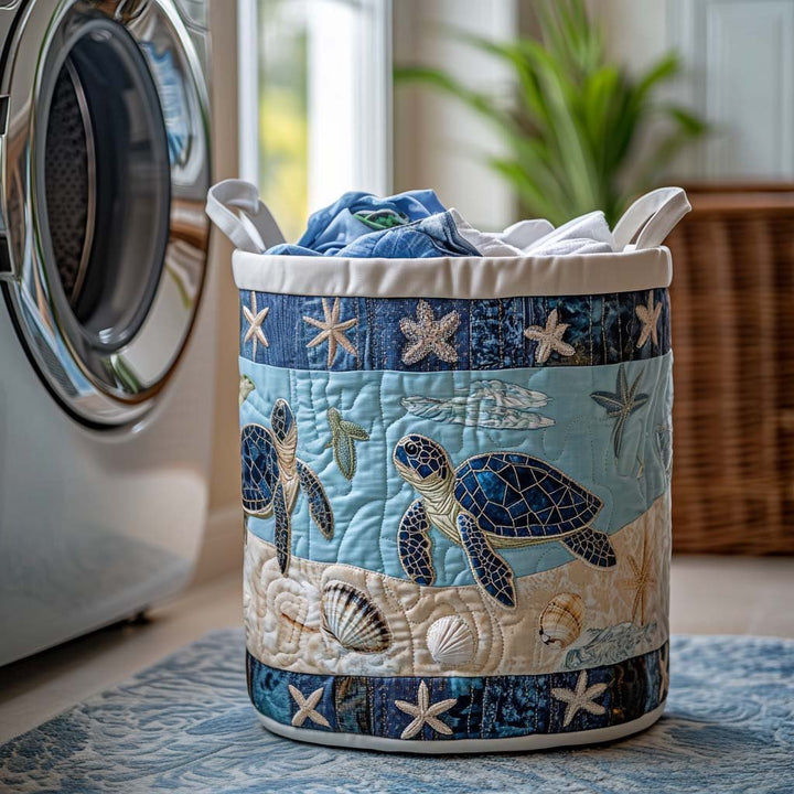 Panier à linge matelassé Tortue de mer NCU0QN030
