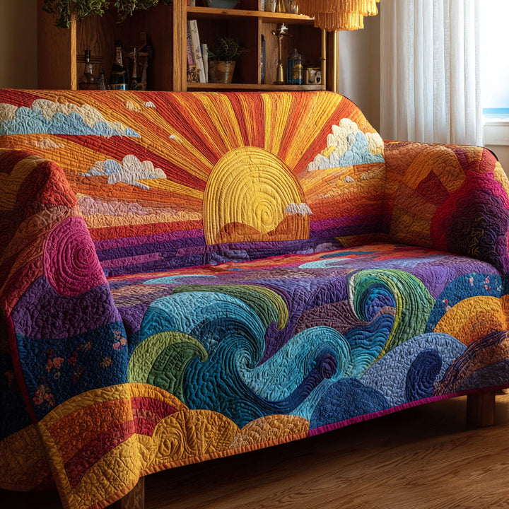 Housse de canapé matelassée Ocean Radiance