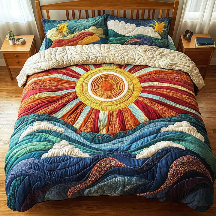 Ensemble de literie matelassé 3 pièces Sunshine