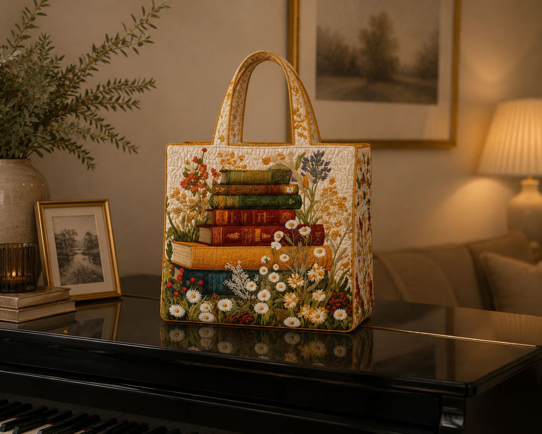 Sac fourre-tout matelassé - Motif floral