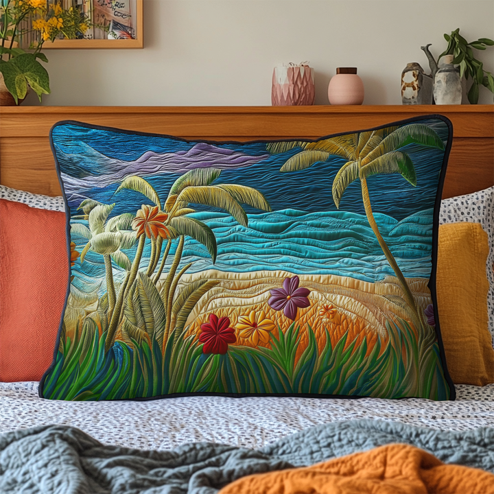 Housse de Coussin Matelassée Palm Haven NCU0DK6357