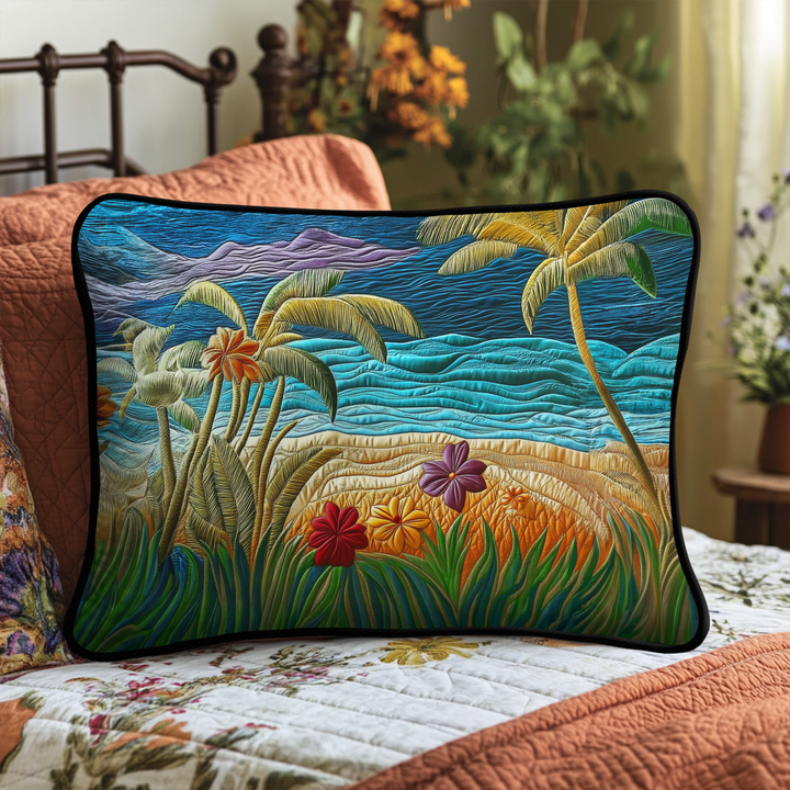Housse de Coussin Matelassée Palm Haven NCU0DK6357