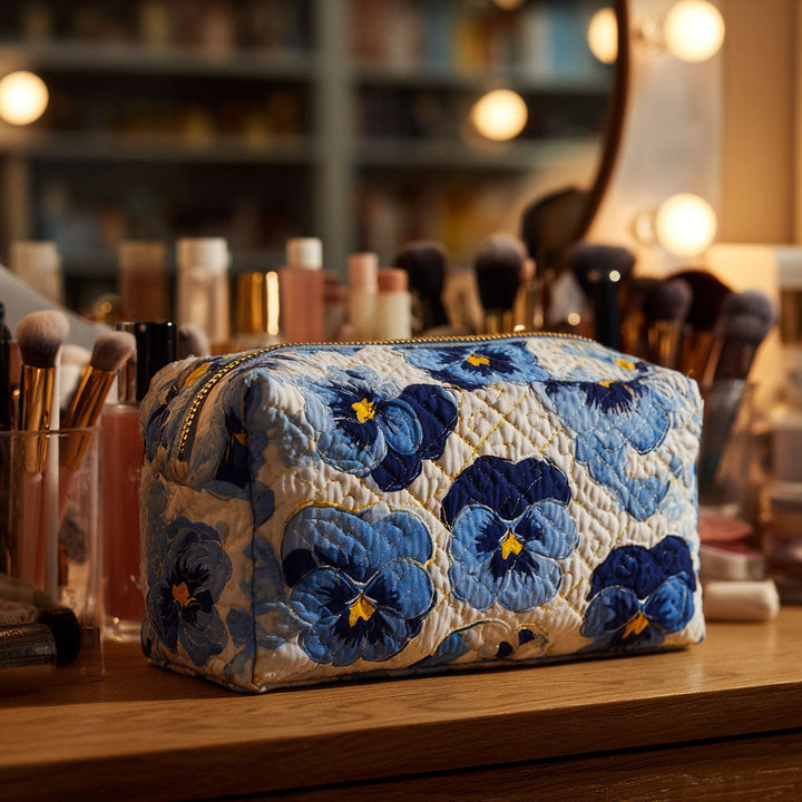 Trousse de Maquillage Matelassée Pansies Breeze
