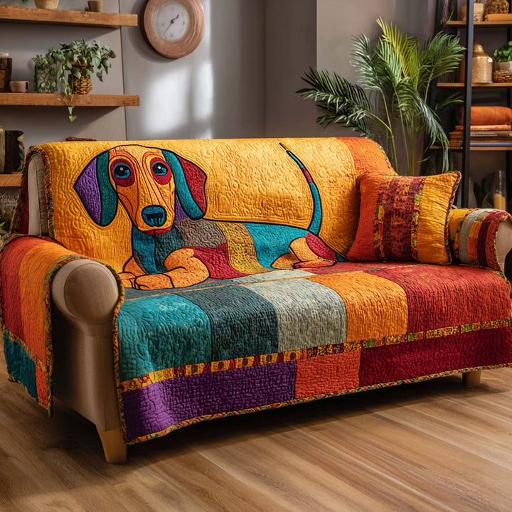 Housse de canapé matelassée Patchwork Pup