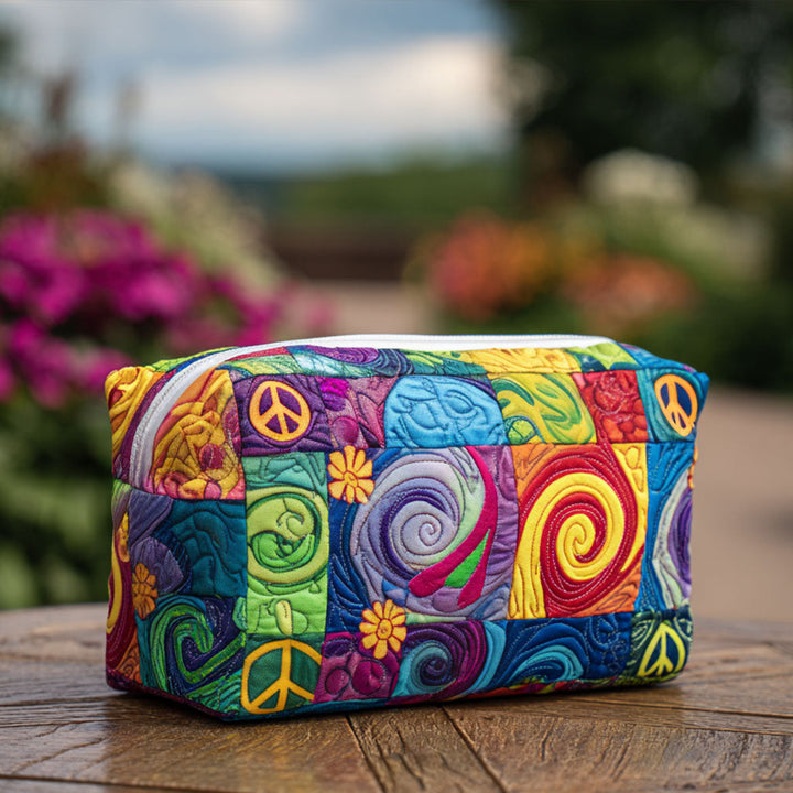 Trousse de Maquillage Matelassée Peace Vibe