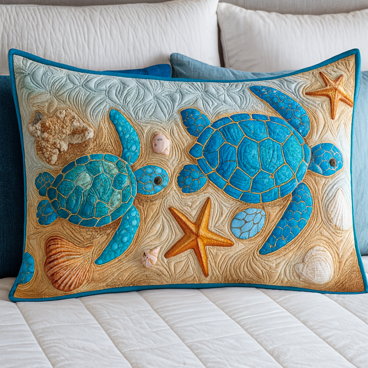 Housse de Coussin Matelassée Turtle Cove Paisible NCU0NT8644