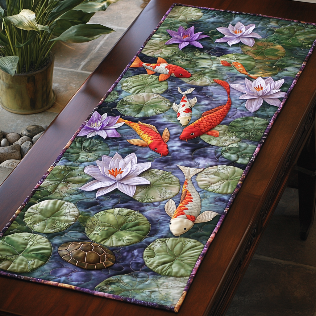 Couverture de Table Matelassée Koi Paisible NCU0DK7524