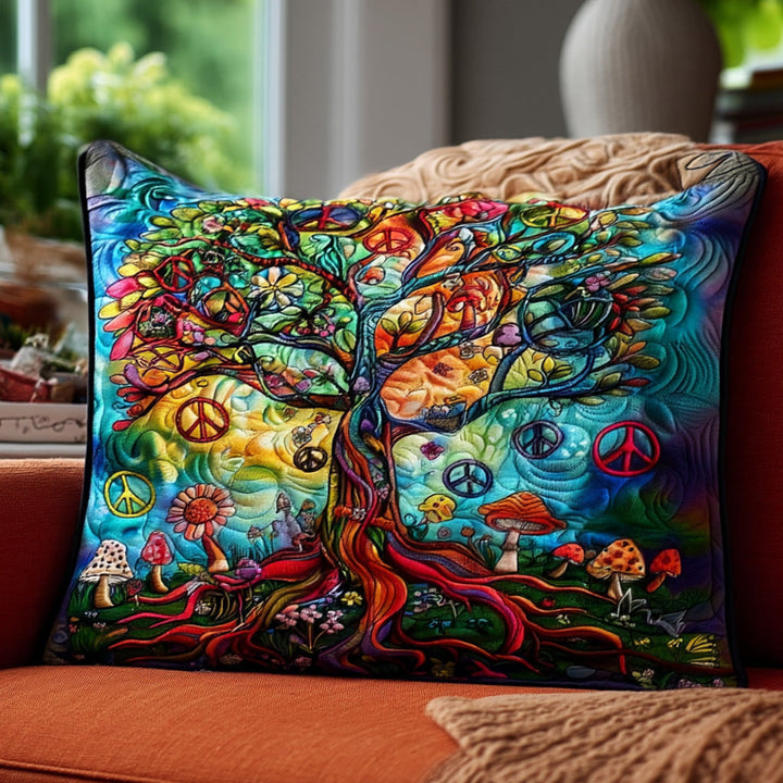 Housse de Coussin Matelassée Peace of Life NCU0PT9006