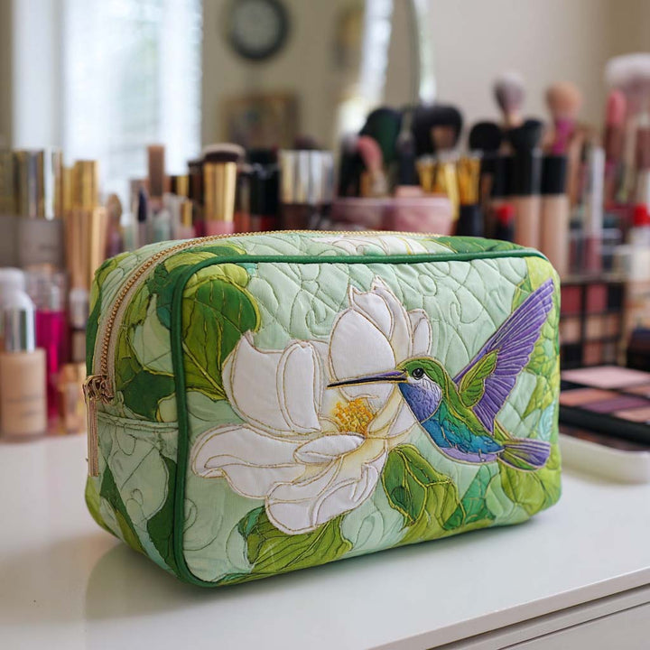 Trousse de Maquillage Matelassée Petal Whisper
