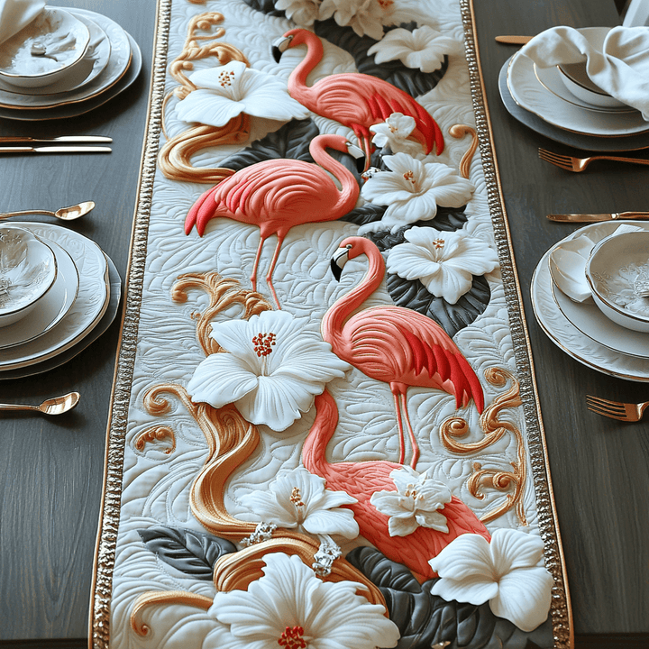 Nappe en patchwork Flamant Rose NCU0DV6057