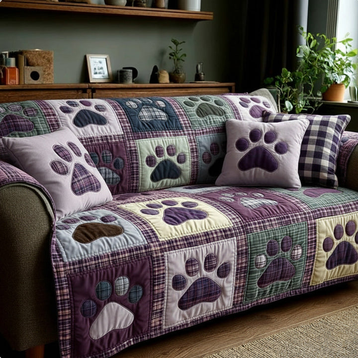 Housse de canapé matelassée Plum Patch Love Paw