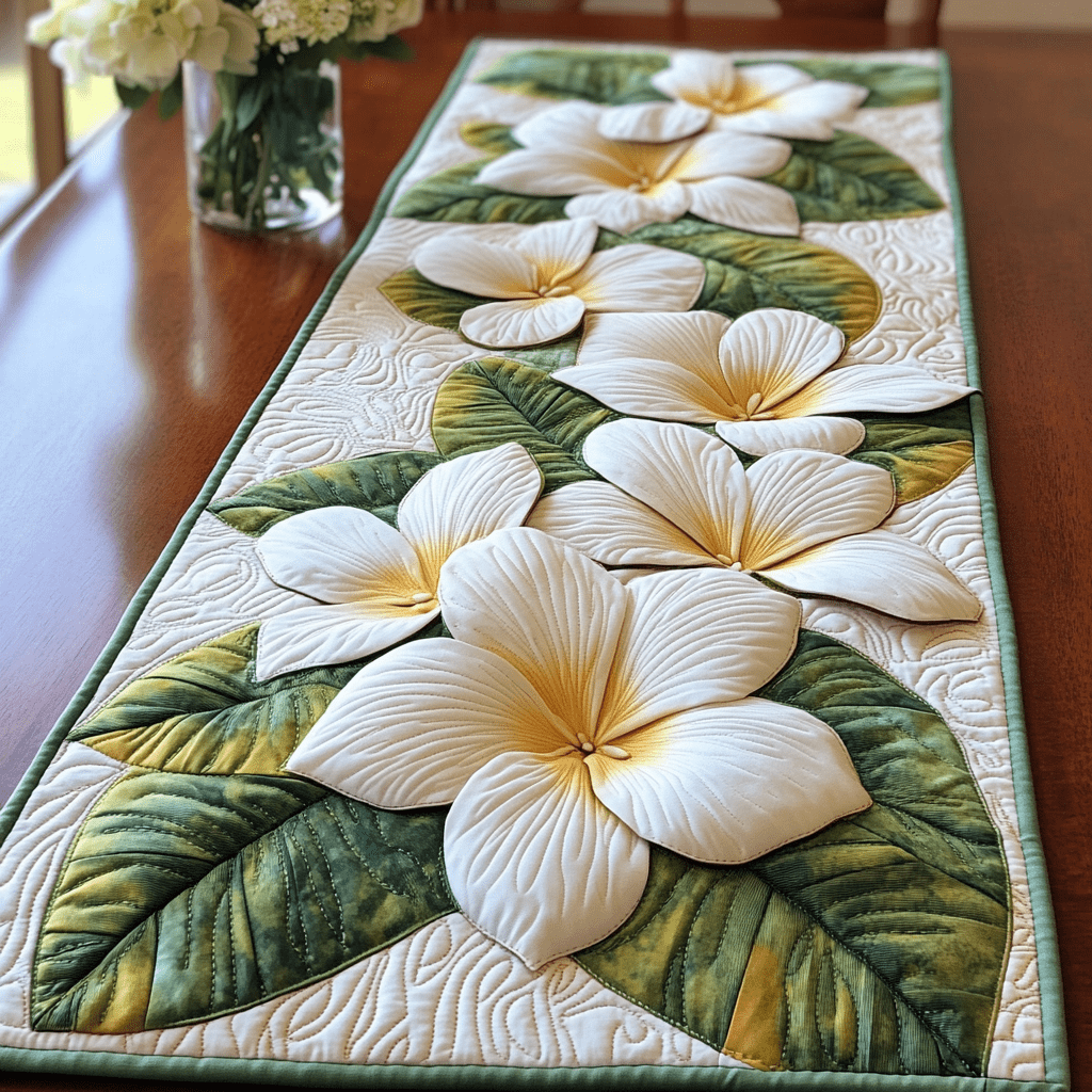 Chemin de Table Matelassé Plumeria Joy NCU0VL1906