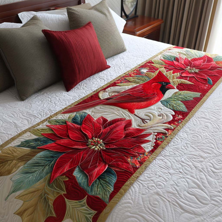 Couverture de lit matelassée Poinsettia Cardinal