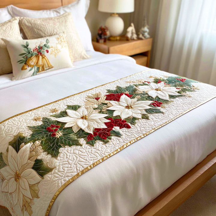Couverture de lit matelassée Poinsettia Charm