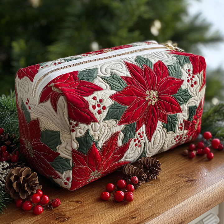Trousse de Maquillage Matelassée Poinsettia